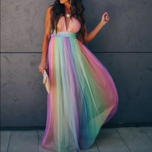 Rainbow Maxi Dress